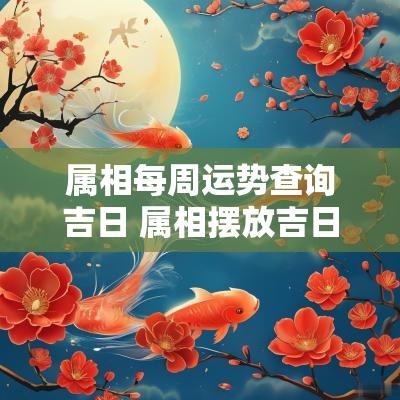 属相每周运势查询吉日 属相摆放吉日查询最新