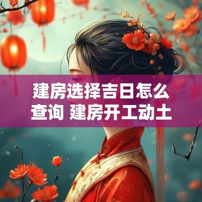 建房选择吉日怎么查询 建房开工动土吉日查询