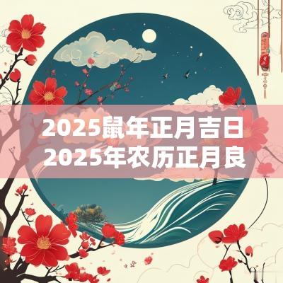 2025蛇年正月吉日 2025年农历正月良辰吉日一览表