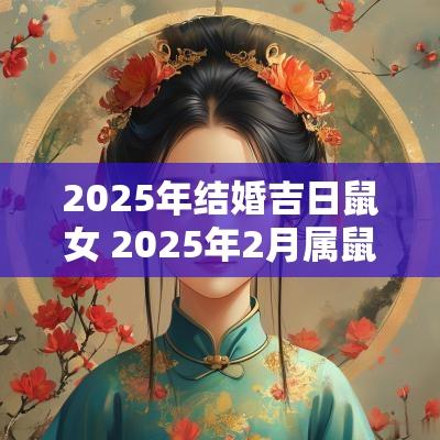 2025年结婚吉日鼠女 2025年2月属鼠结婚黄道吉日