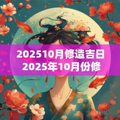 202510月修造吉日 2025年10月份修造吉日