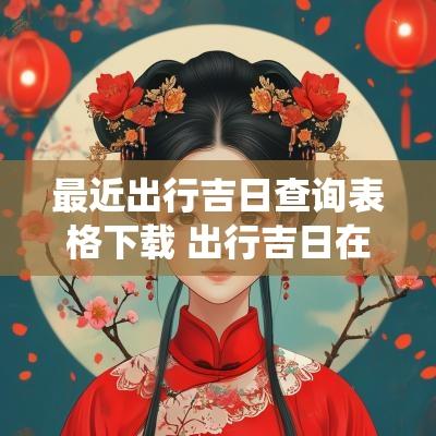 最近出行吉日查询表格下载 出行吉日在线查询系统下载