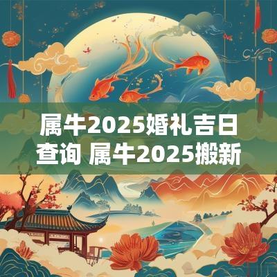 属牛2025婚礼吉日查询 属牛2025搬新房吉日