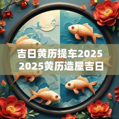 吉日黄历提车2025 2025黄历造屋吉日 吉日黄历提车2025 2025黄历造屋吉日