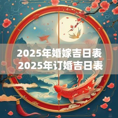 2025年婚嫁吉日表 2025年订婚吉日表