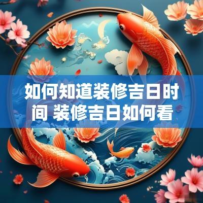 如何知道装修吉日时间 装修吉日如何看黄历