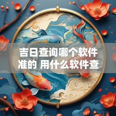 吉日查询哪个软件准的 用什么软件查吉日吉时