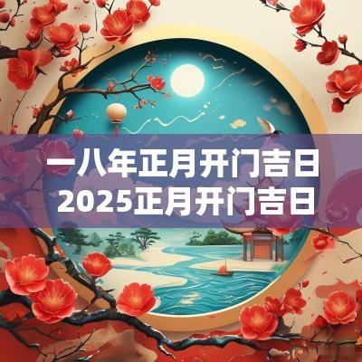 一八年正月开门吉日 2025正月开门吉日