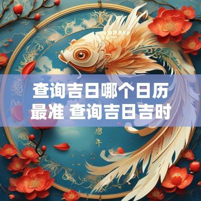 查询吉日哪个日历最准 查询吉日吉时什么日历最准