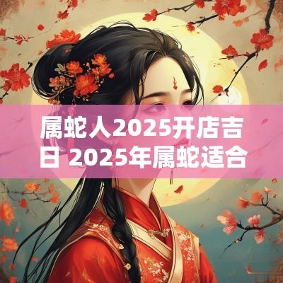 属蛇人2025开店吉日 2025年属蛇适合开店吗
