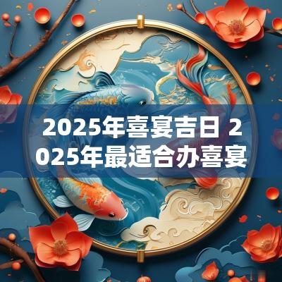 2025年喜宴吉日 2025年最适合办喜宴的日子