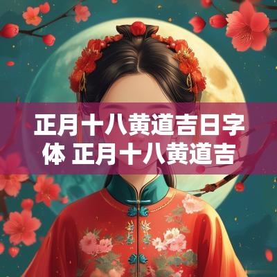 正月十八黄道吉日字体 正月十八黄道吉日照片