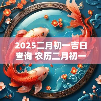 2025二月初一吉日查询 农历二月初一黄道吉日查询