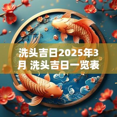 洗头吉日2025年3月 洗头吉日一览表农历