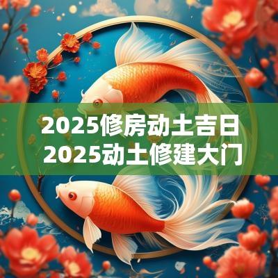 2025修房动土吉日 2025动土修建大门吉日
