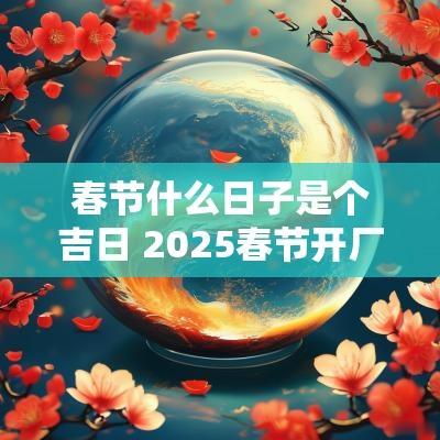 春节什么日子是个吉日 2025春节开厂吉日