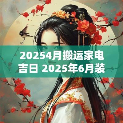 20254月搬运家电吉日 2025年6月装空调吉日
