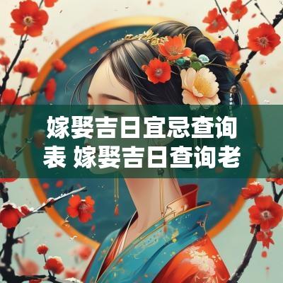 嫁娶吉日宜忌查询表 嫁娶吉日查询老黄历