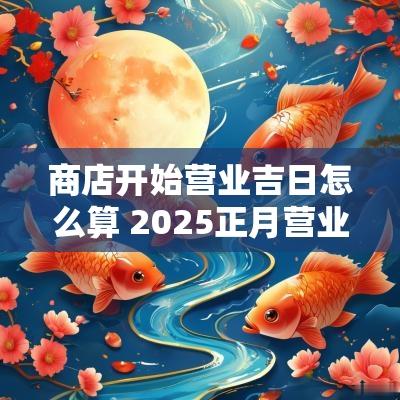 商店开始营业吉日怎么算 2025正月营业吉日吉时