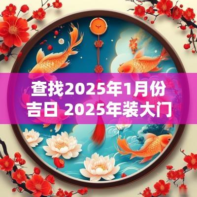 查找2025年1月份吉日 2025年装大门吉日查询