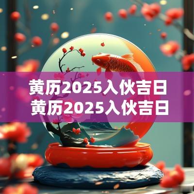 黄历2025入伙吉日 黄历2025入伙吉日查询