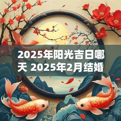 2025年阳光吉日哪天 2025年2月结婚吉日