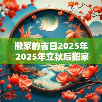 搬家的吉日2025年 2025年立秋后搬家吉日
