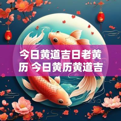 今日黄道吉日老黄历 今日黄历黄道吉日查询