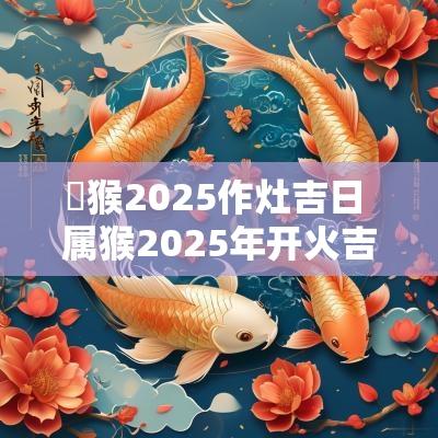 屬猴2025作灶吉日 属猴2025年开火吉日