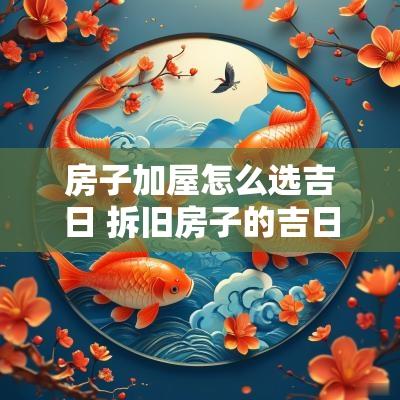 房子加屋怎么选吉日 拆旧房子的吉日选什么好