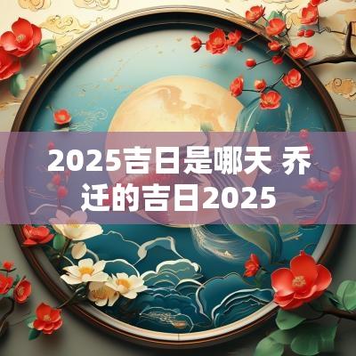 2025吉日是哪天 乔迁的吉日2025