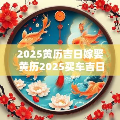 2025黄历吉日嫁娶 黄历2025买车吉日