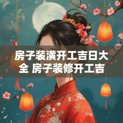 房子装潢开工吉日大全 房子装修开工吉日2025年