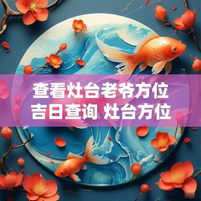 查看灶台老爷方位吉日查询 灶台方位怎么看