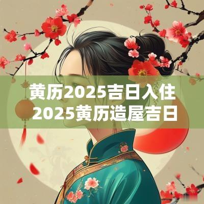 黄历2025吉日入住 2025黄历造屋吉日