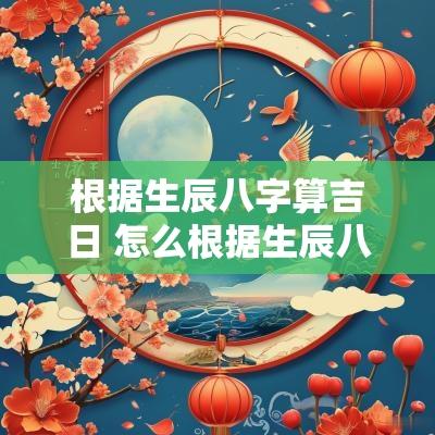 根据生辰八字算吉日 怎么根据生辰八字选吉日