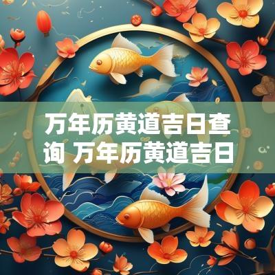 万年历黄道吉日查询 万年历黄道吉日查询今日宜忌