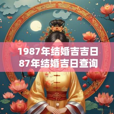 1987年结婚吉吉日 87年结婚吉日查询