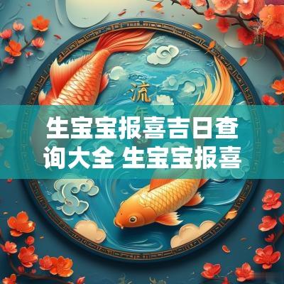 生宝宝报喜吉日查询大全 生宝宝报喜