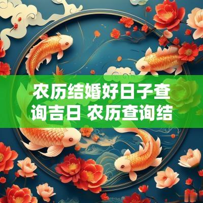 农历结婚好日子查询吉日 农历查询结婚吉日时间