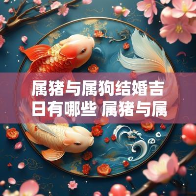 属猪与属狗结婚吉日有哪些 属猪与属狗结婚吉日查询