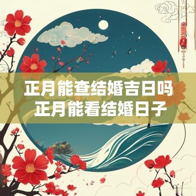 正月能查结婚吉日吗 正月能看结婚日子吗