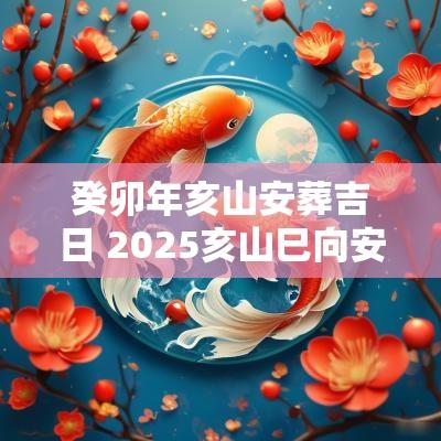 癸卯年亥山安葬吉日 2025亥山巳向安葬吉日