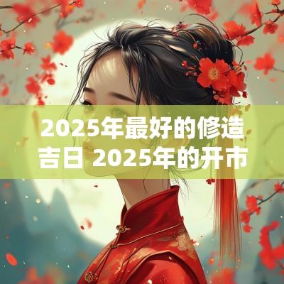 2025年最好的修造吉日 2025年的开市吉日吉时