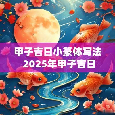 甲子吉日小篆体写法 2025年甲子吉日