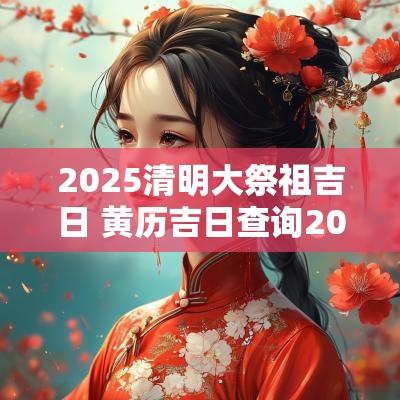 2025清明大祭祖吉日 黄历吉日查询2025祭祖