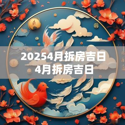 20254月拆房吉日 4月拆房吉日