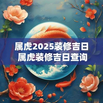 属虎2025装修吉日 属虎装修吉日查询
