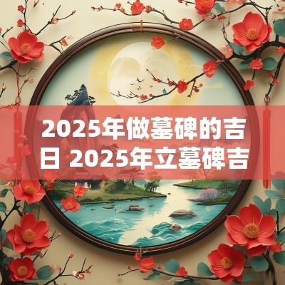 2025年做墓碑的吉日 2025年立墓碑吉日一览表