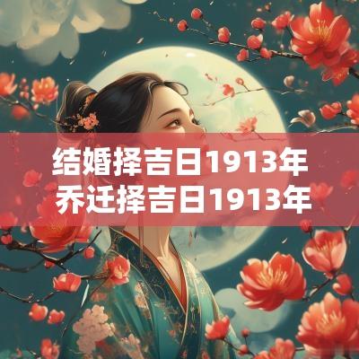 结婚择吉日1913年 乔迁择吉日1913年